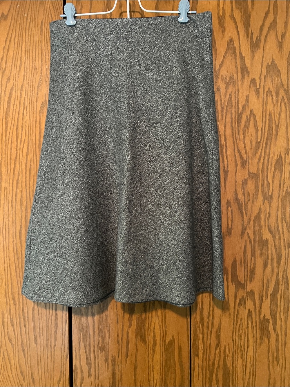 LOFT Heathered Gray A-Line Knit Skirt